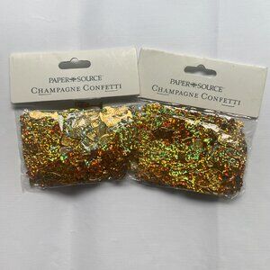 NEW Paper Source Gold Champagne Confetti Holiday Party Decor (Packs of 2)